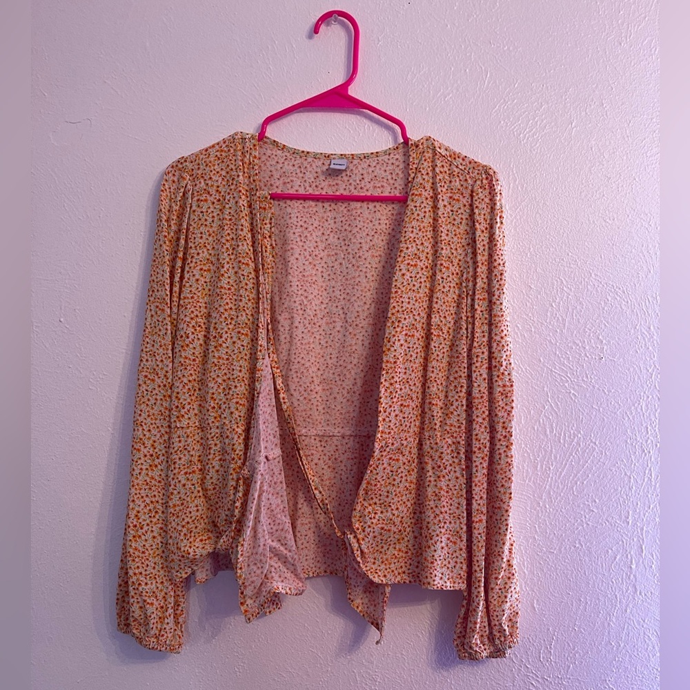 Sunflower wrap blouse